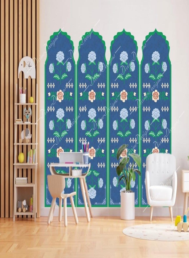 DivineDesigns ملصق حائط ذاتي اللصق من الفينيل PVC بتصميم قوس مغولي من DivineDesigns لتزيين المنزل/غرفة المعيشة (متعدد الألوان) - Image 1